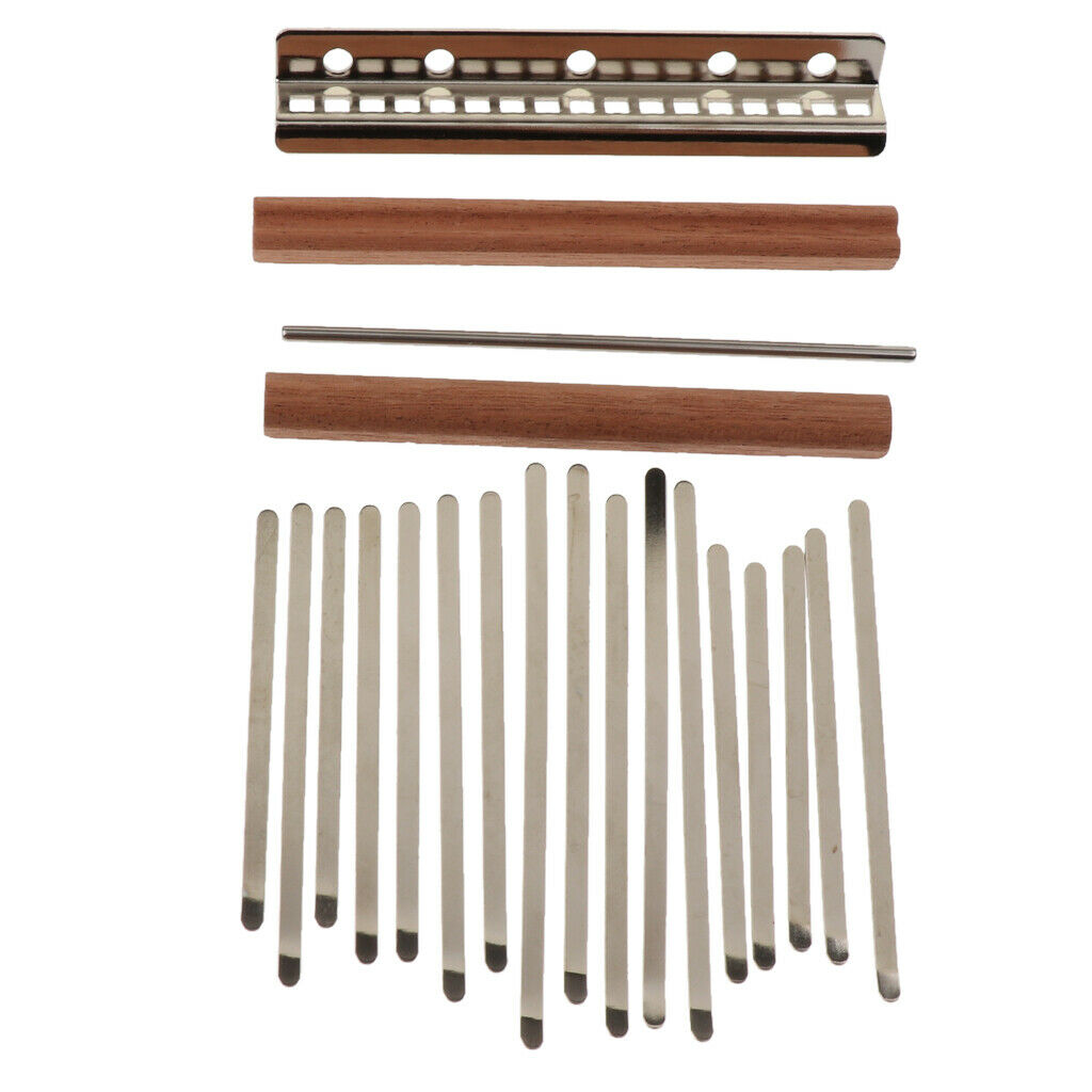 Durable Kalimba Thumb Piano Steel Keys Saddle Bridge DIY Kit - 17 Keys
