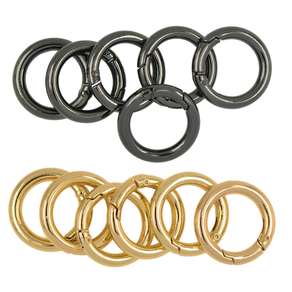 12 Pieces Buckle Round Keychain for Handbag  Wallet Hook DIY Accessories