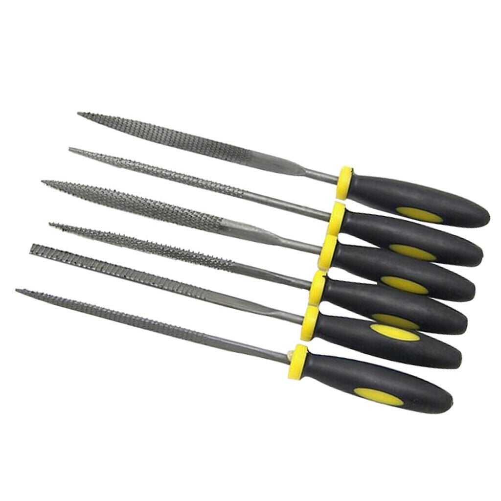 6Pcs Mini Filing Rasp Needle File Wood Hand Woodworking Files Tools 3x140mm