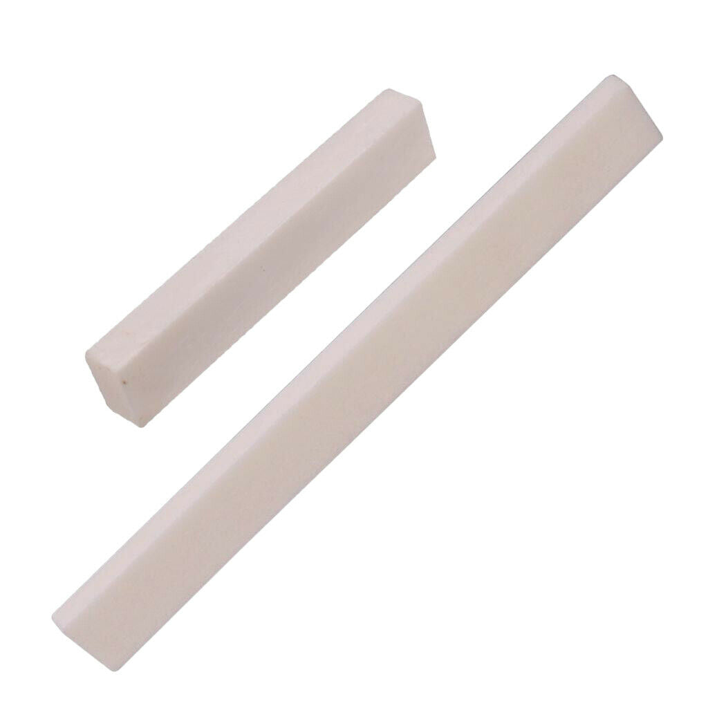 Set of 2 DIY Bone Blank Nut Birdge Saddle for String Instrument Accessory