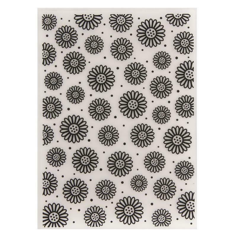 Sunflower Plastic Embossing Folder Stencil Template DIY Craft Making Scrapbook