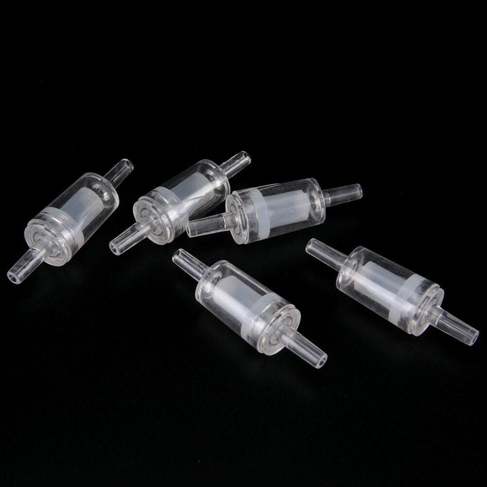 5X Aquarium Fish Tank Plastic Non Return Check Valve One Way Air Pumps Fil.l8