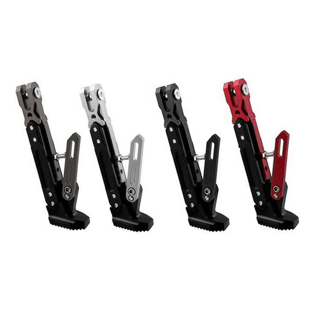 1 Set Motorcycle Foot Tripod Stand Holder Aluminum Alloy Kickstand Adjustable