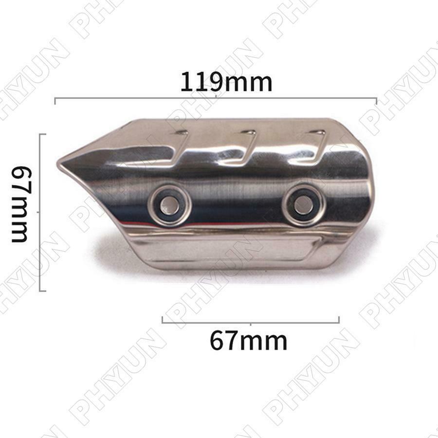 Motorcycle Exhaust Pipe Heat Shield Cover Guard Protector w/ Clip Adjustable