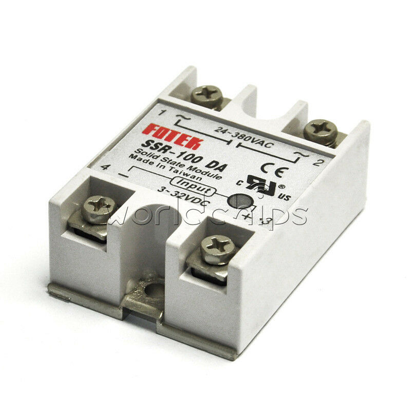 100A 24V-380V 250V SSR-100 DA Solid State Relay Module 3-32V DC to AC