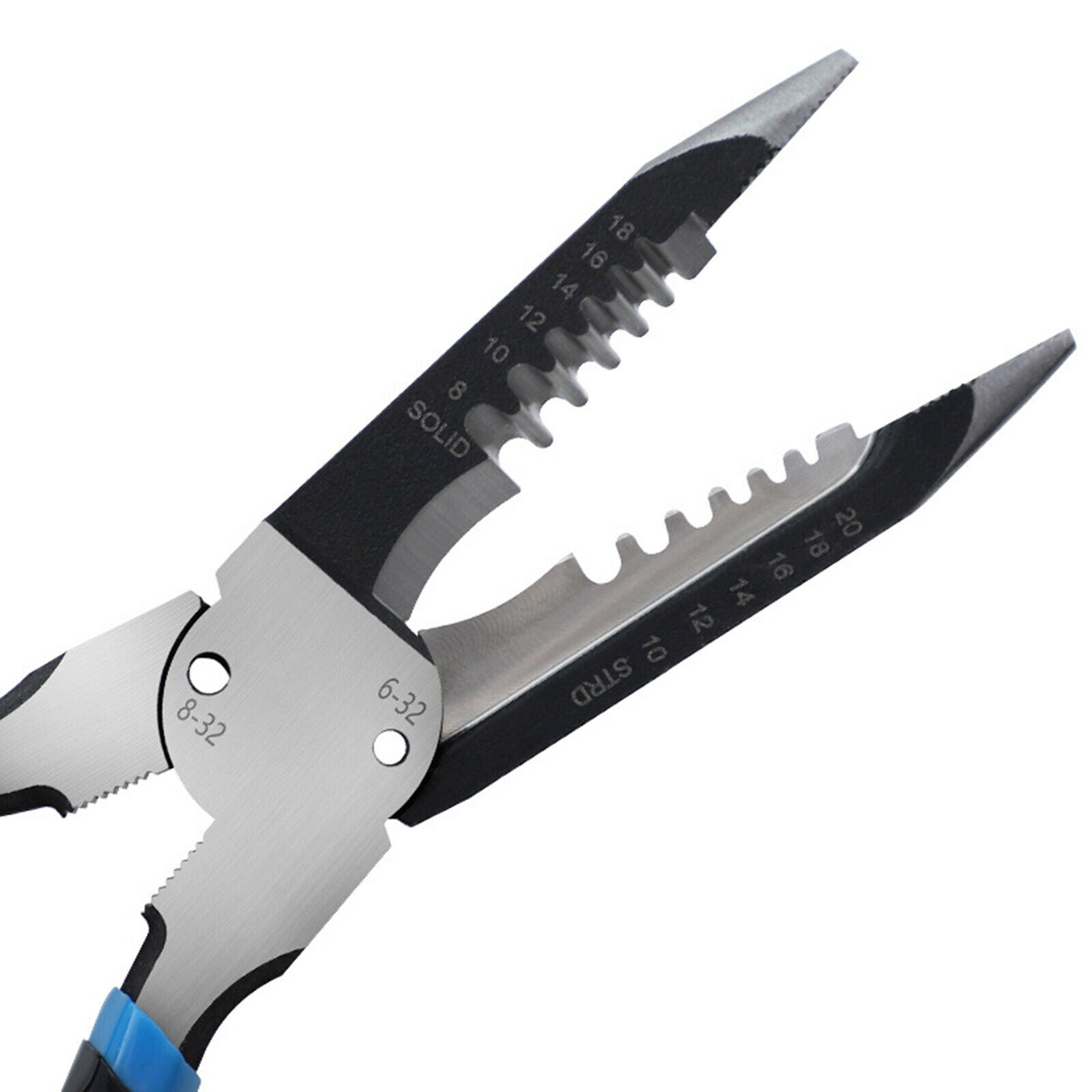 8 Inch Wire Stripper Mini Needle Nose Plier Electricians Clamping Crimping