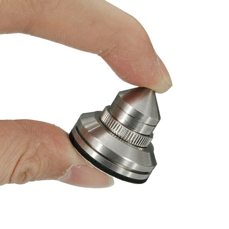 4pcs Stainless Steel Speaker Spike + Pad Base Amplifier Cone Stand Feet