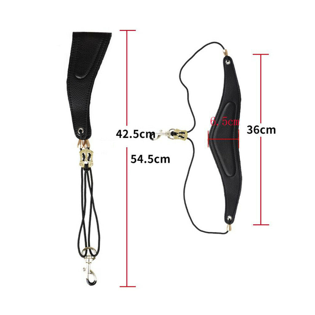 Sax Shoulder Neck Strap Padded for Tenor Baritone Saxophone Parts Belt Black