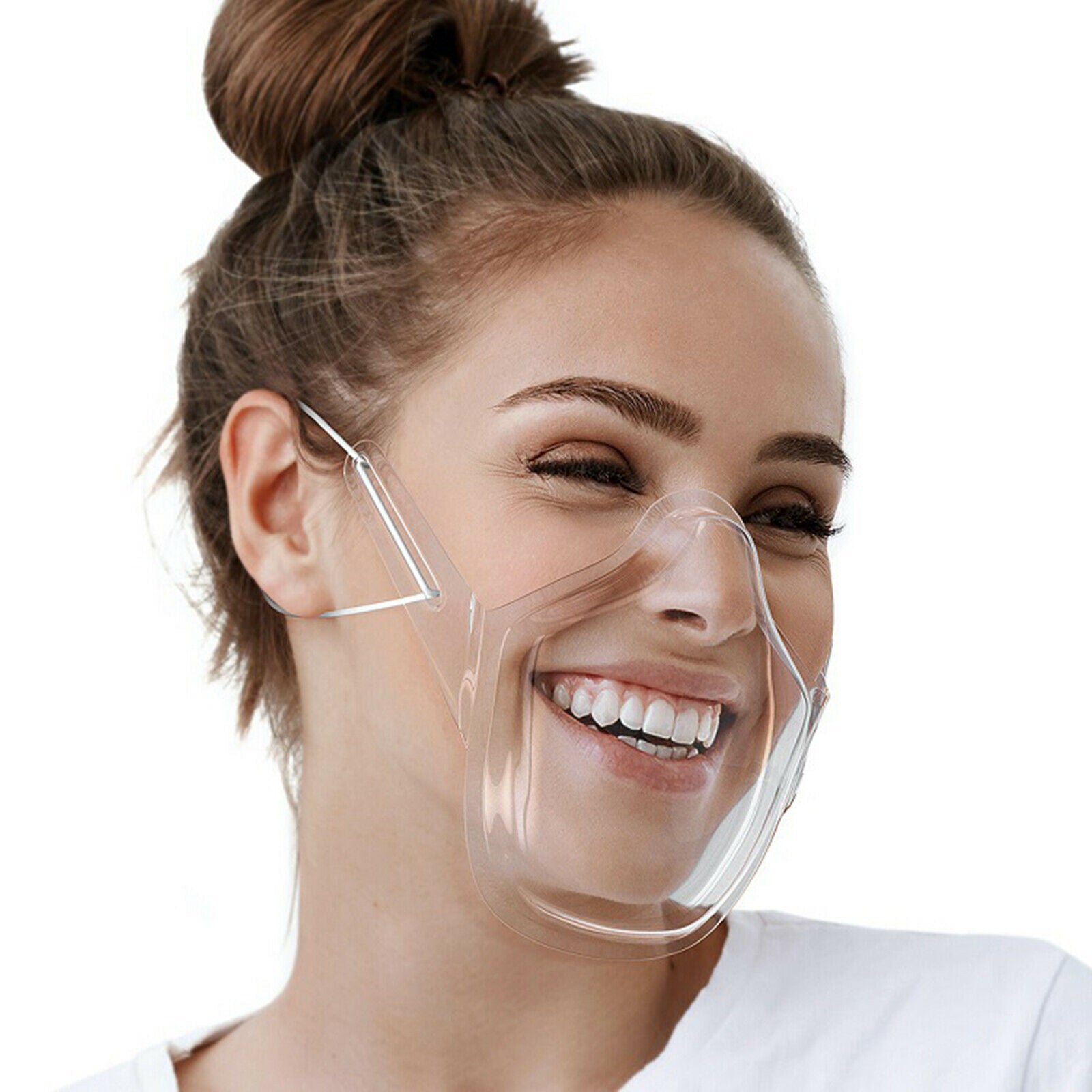 1PCS Face Shield Plastic Transparent Anti Fog Face Cover Outdoor Protection