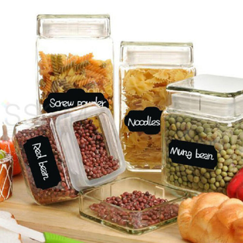 2014 Easy 36x Small Chalk Black board Mason Jar Labels Stickers Chalkboar.l8