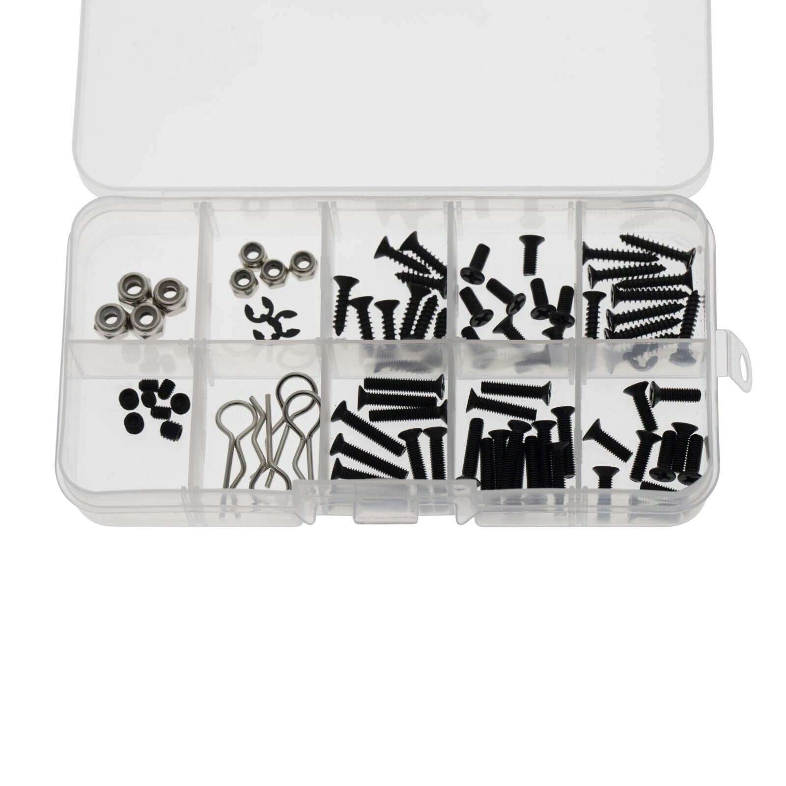 84x Metal M3 M4 Screws Nuts Hardware Fit for 1/10 RC Crawler Accessory