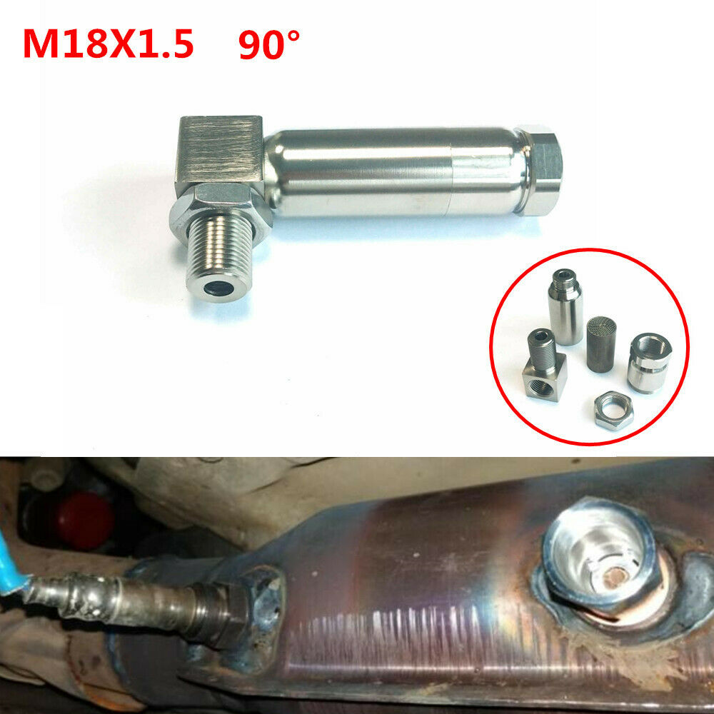 90Â° Degree OÂ² Oxygen Sensor Extender Spacer Extension Catalytic Adapter M18X1.5