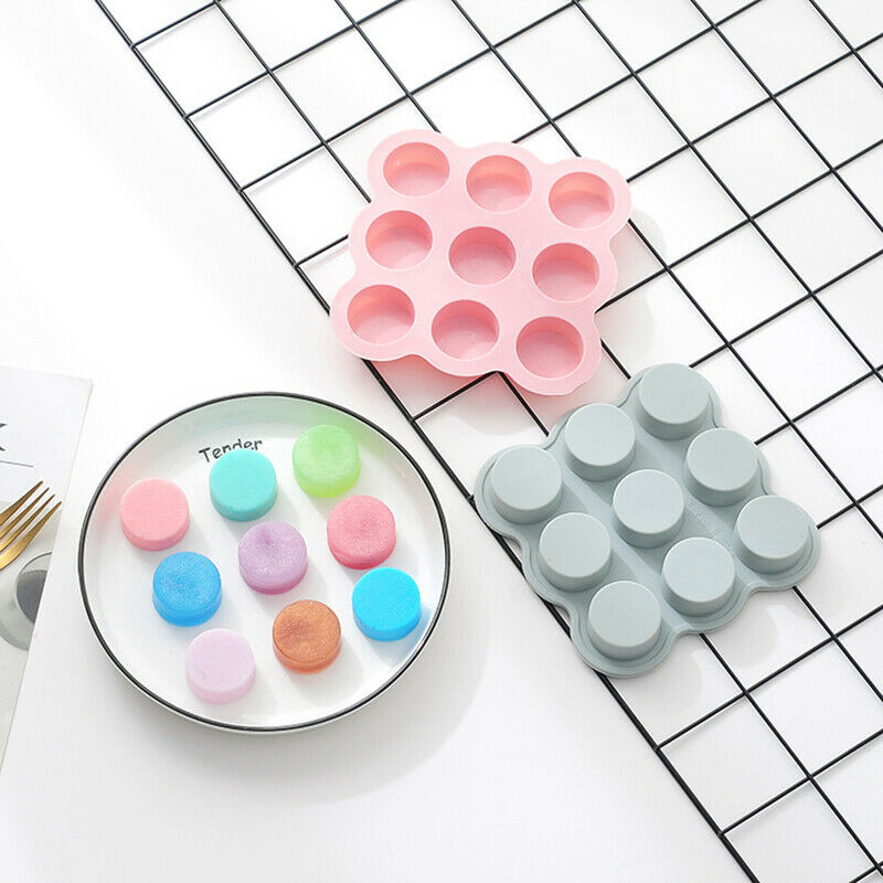 9 Cavities Cylindrical Mold Handmade Soap Silicone Mold DIY Cake Chocolat.l8