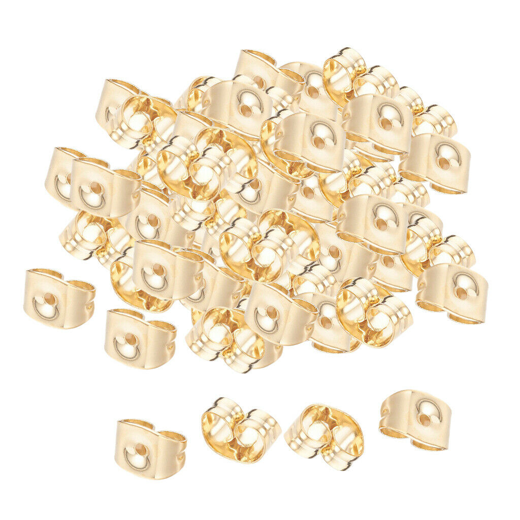 100pcs Charming Golden Ear Plug Lady Decor Party Jewelry Jewelry Making