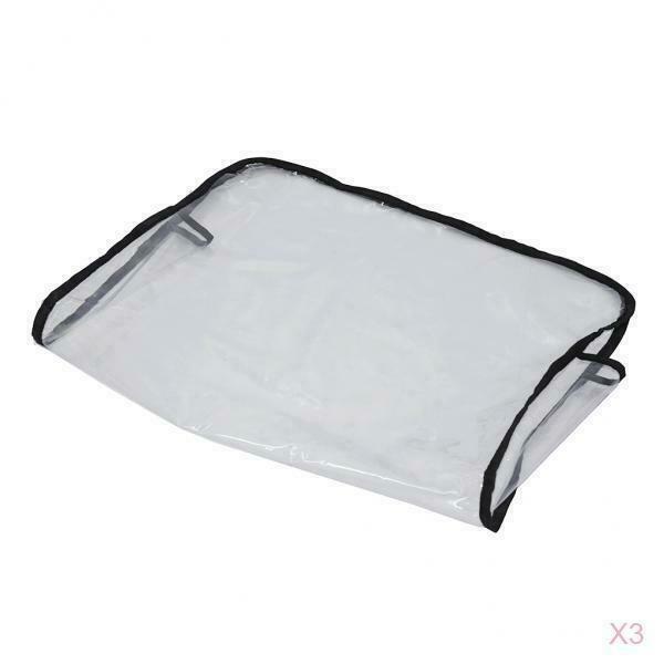 3x Barber Chair Back Covers Hair Salon PVC Vinyl Cover Protective Clear