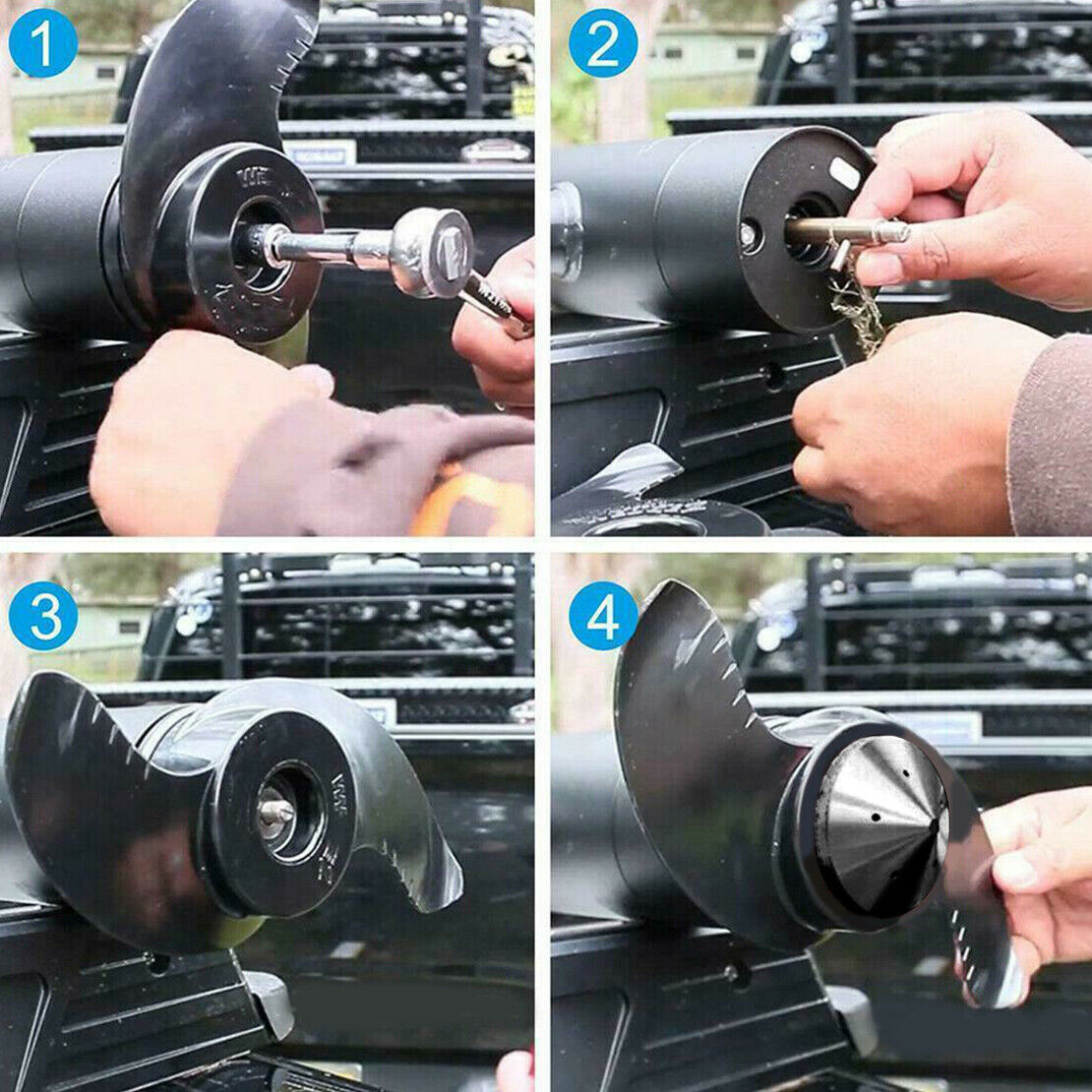Black Hot Eliminator Trolling Motor Prop Nut Guide fit for Minn Kota 80 101 112