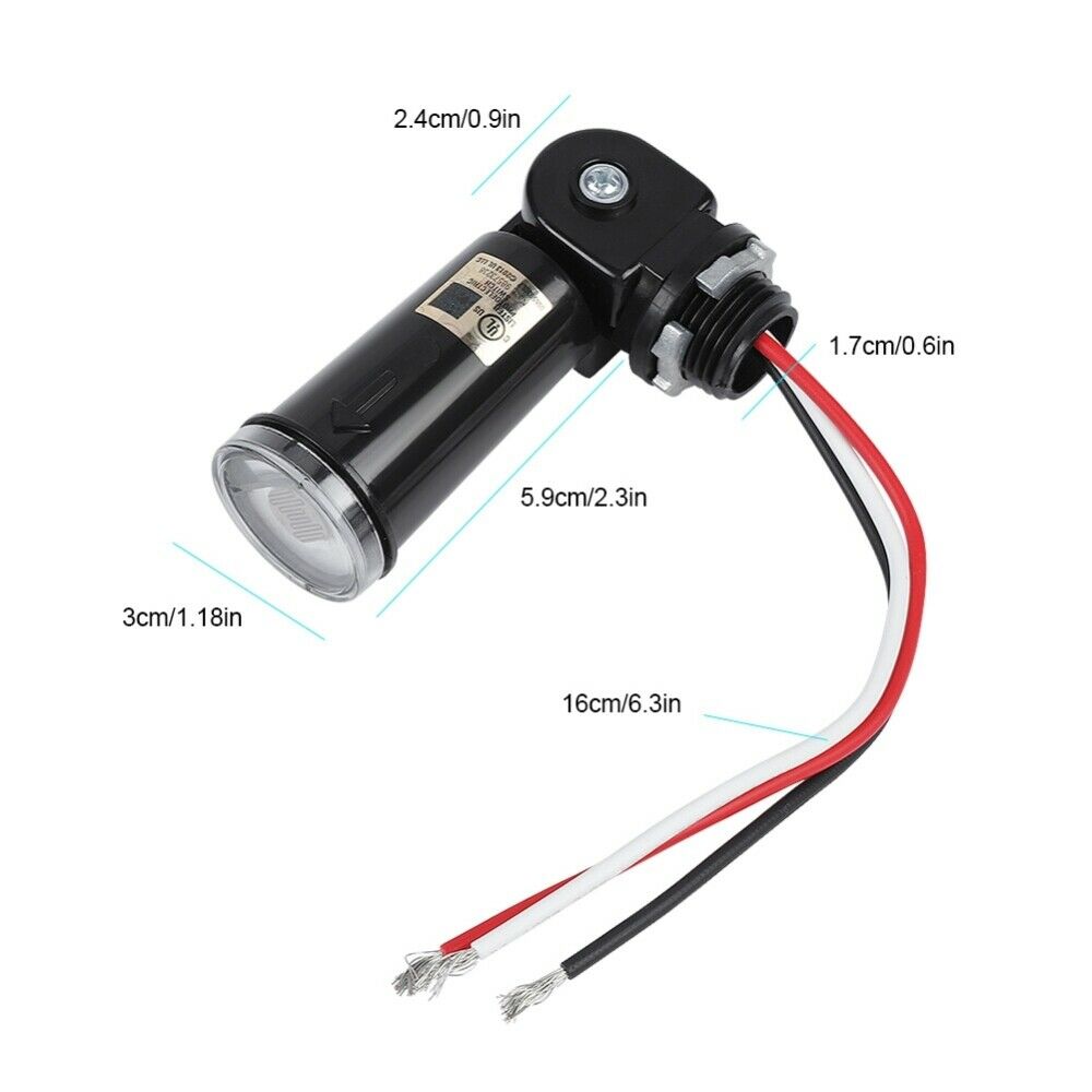 120V LED Light Sensor Control Automatic On/Off Photoelectric Switch Light