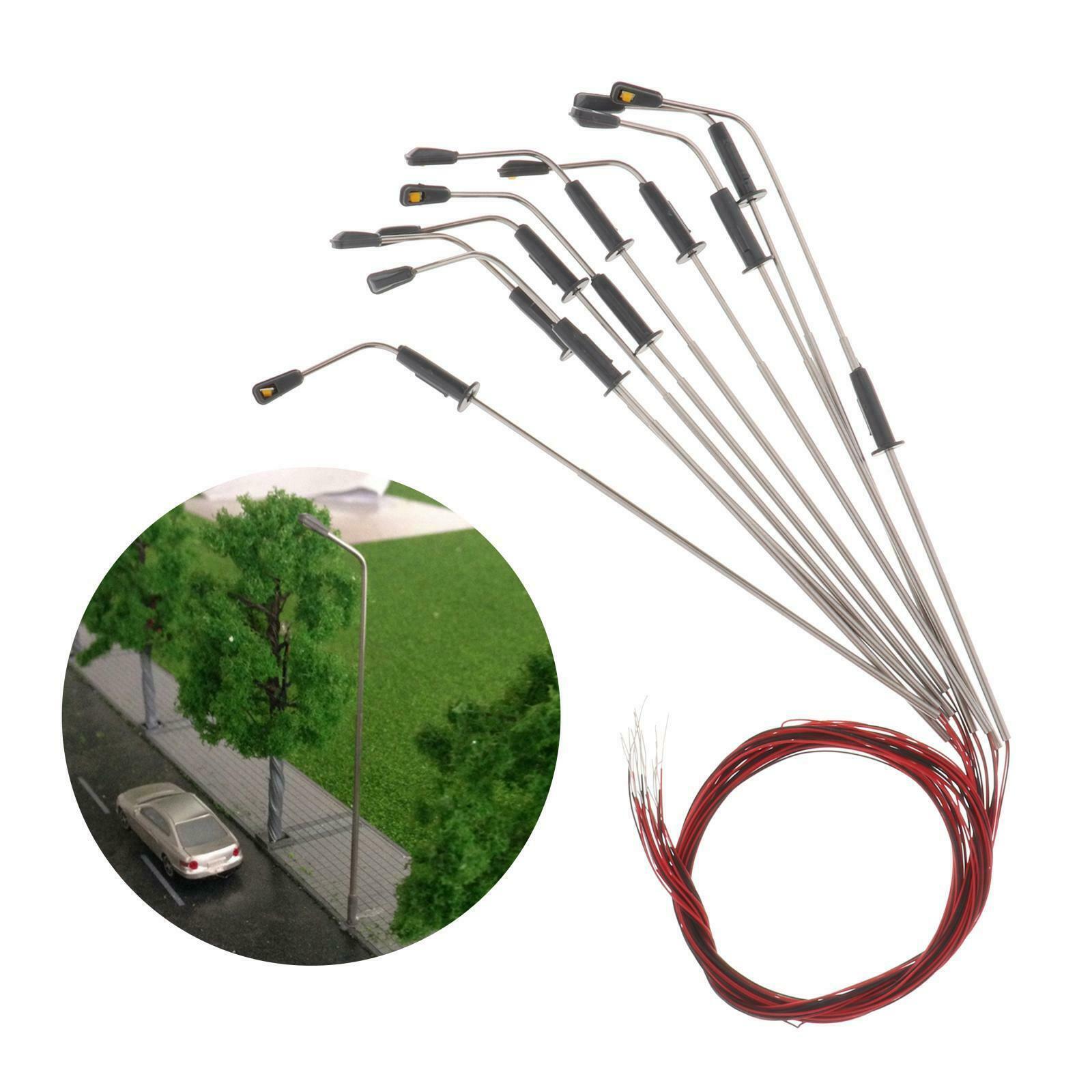 10PCS Railway Scenery LED Light Landscape Lamppost Diorama 1:100 HO TT