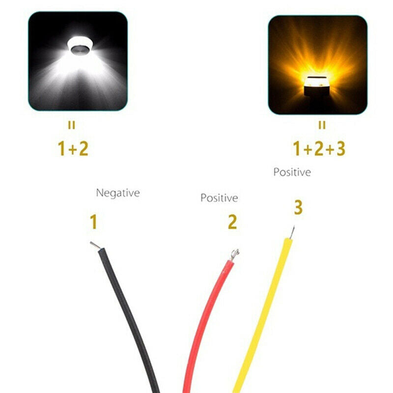 1 Pc LED Motorcycle Handlebar End Turn Signal Light Yellow Indicator FlasWGFSFBD