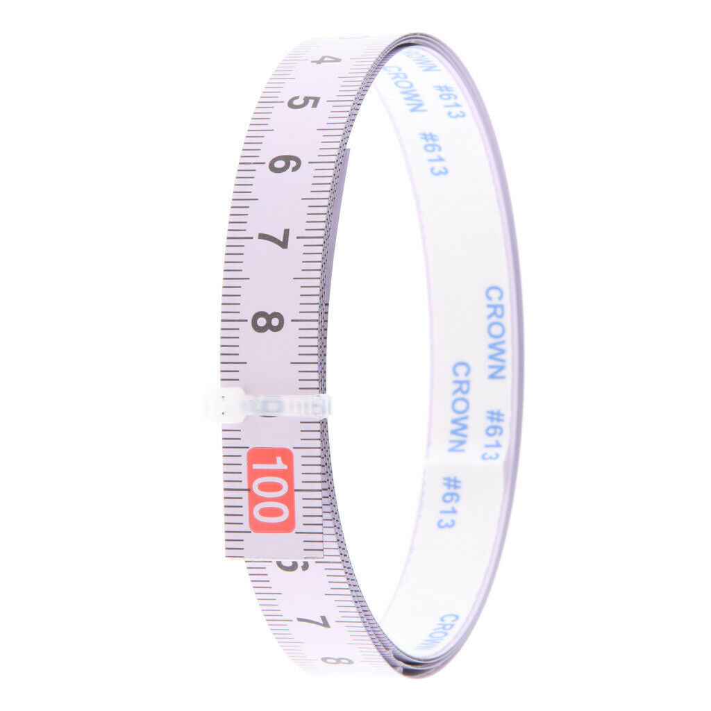 3Pcs Steel Miter Saw Tape Measure Self Adhesive Ruler 1M-0-1M, 2M-0-2M