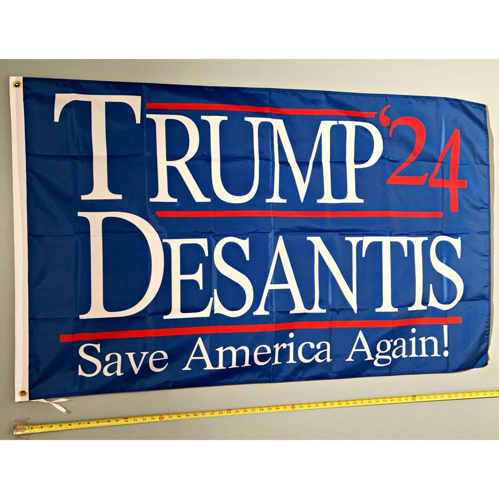 Donald Trump FLAG Ron Desantis Save Blue 2024 USA Sign 3x5" New