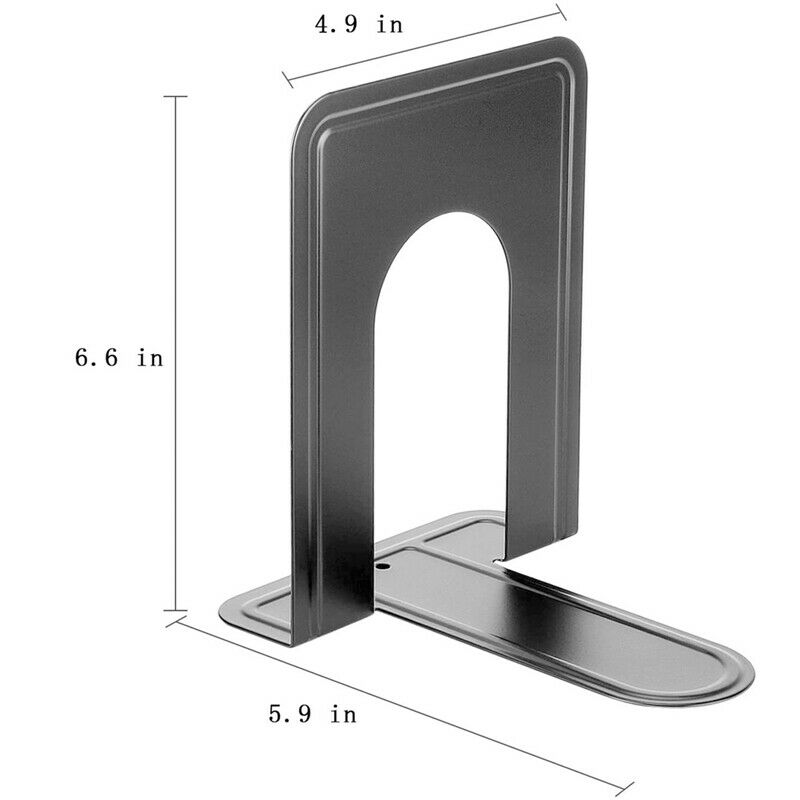 Metal Heavy Duty Bookends-Nonskid Bookends Pack for Bookshelves Stopper MoviT6L1