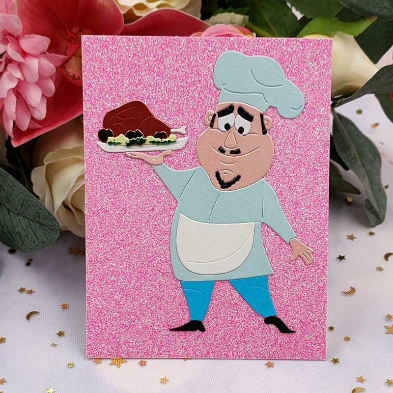 Chef Metal Cutting Dies Stencil DIY Scrapbooking Album Paper Card Template Mold