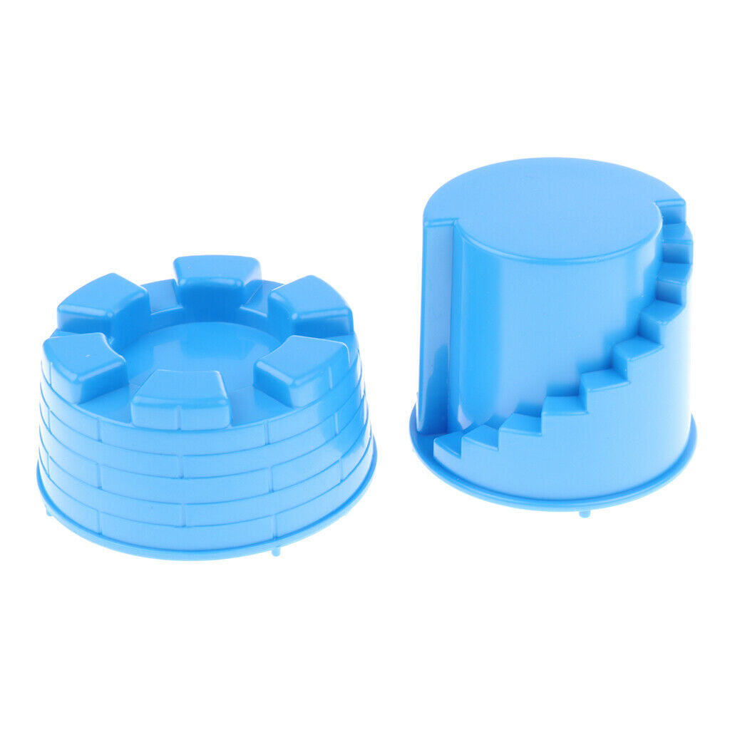 MagiDeal 6x Blue Castle Sand Clay Mold Kit Children Beach Pool Park Sand