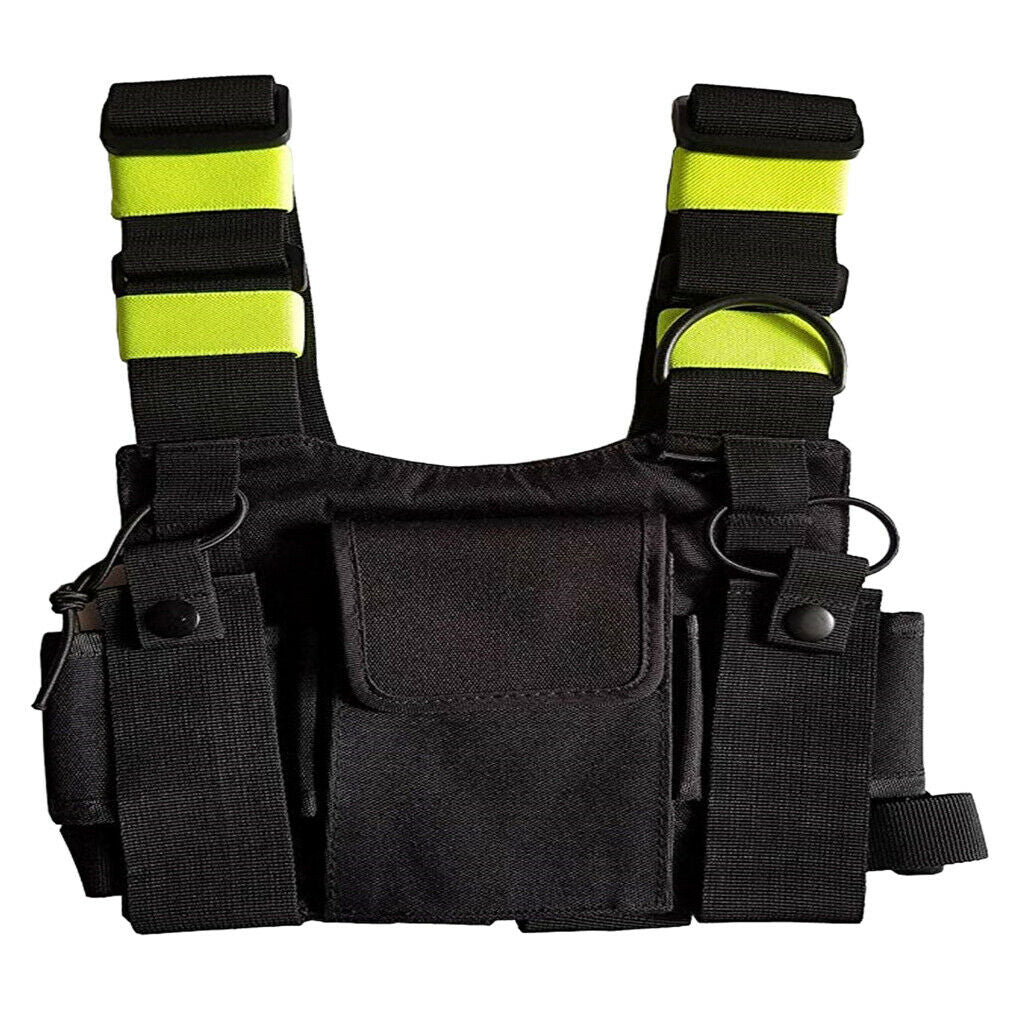 Two Way Radio Chest Harness Bag Fluorescence bankCard Holder