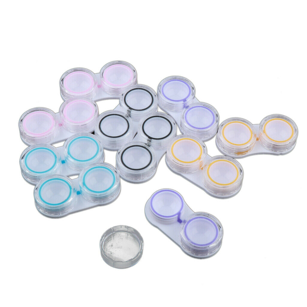 10Pcs Small  Lens Case Box Holder Container Storage for Home Travel