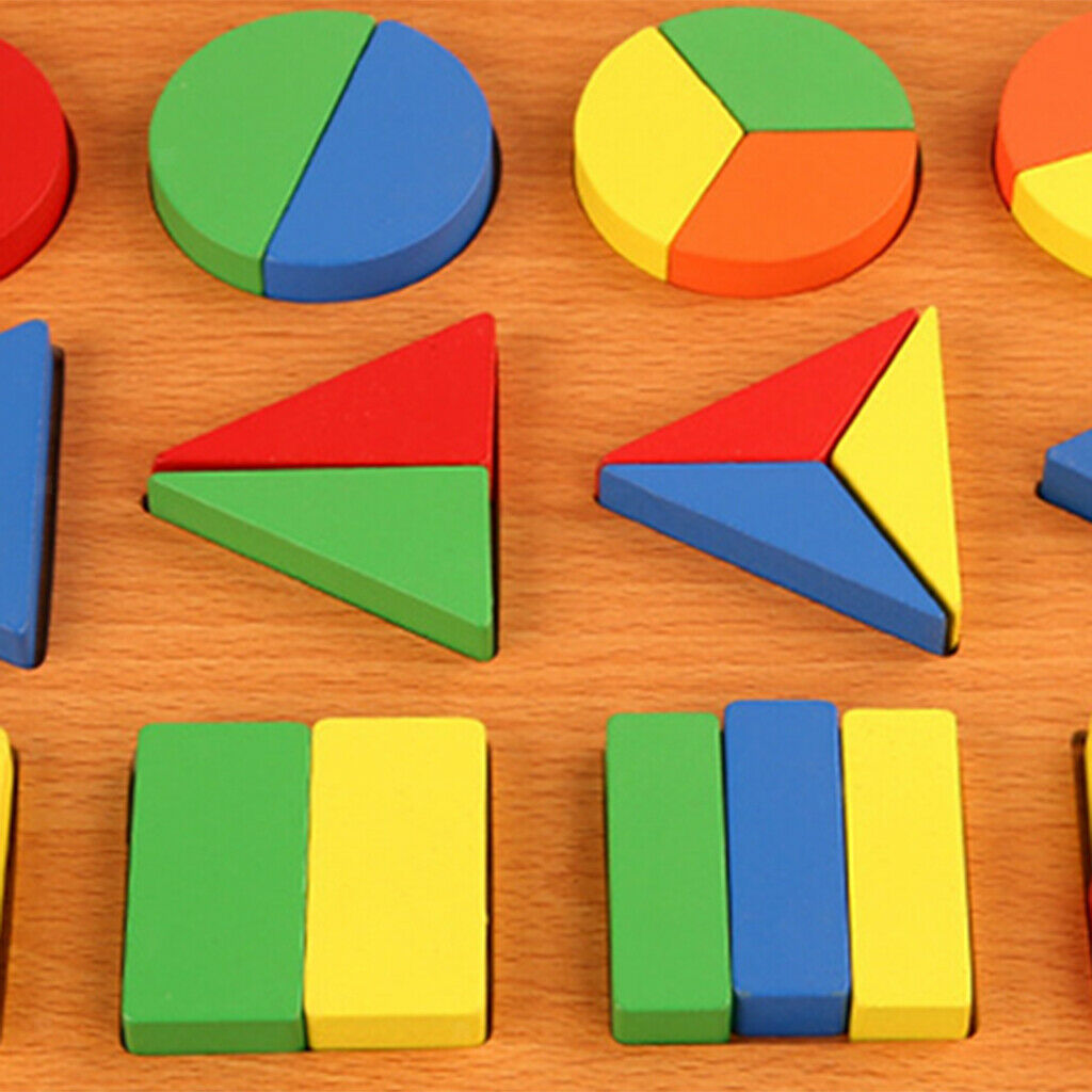 Wood Geometry Shape Matching Block Puzzle Board Stacking Color Recognition