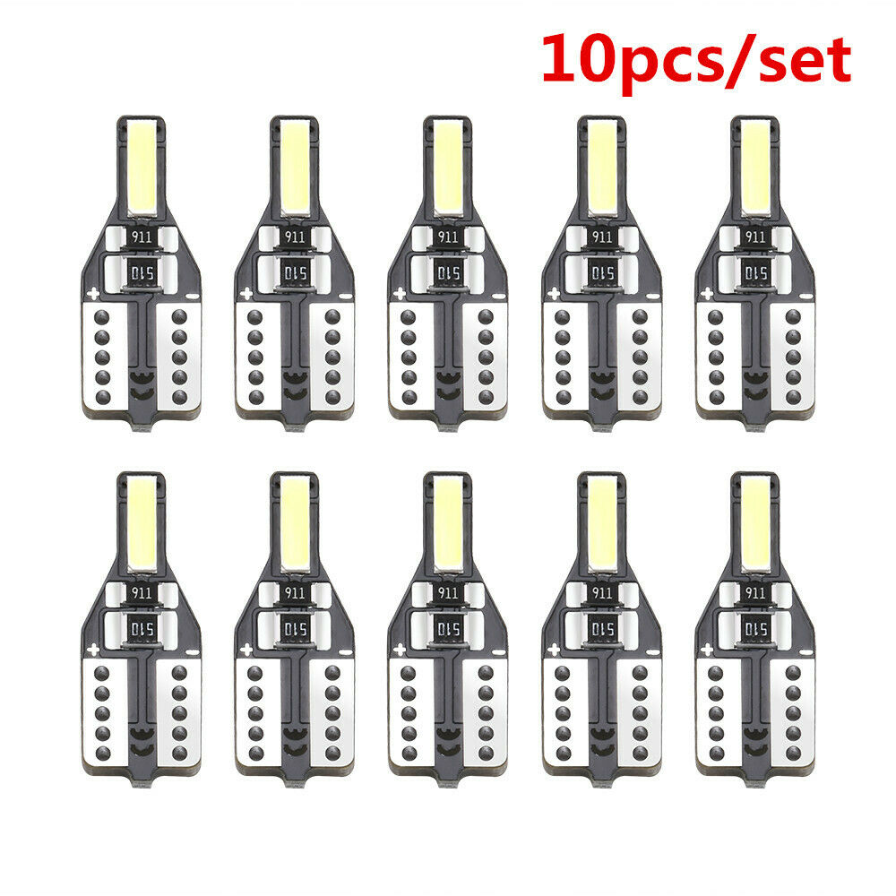 10Pcs LED T10 501 194 W5W 7020SMD Car CANBUS Error Free Wedge Light Bulb White !
