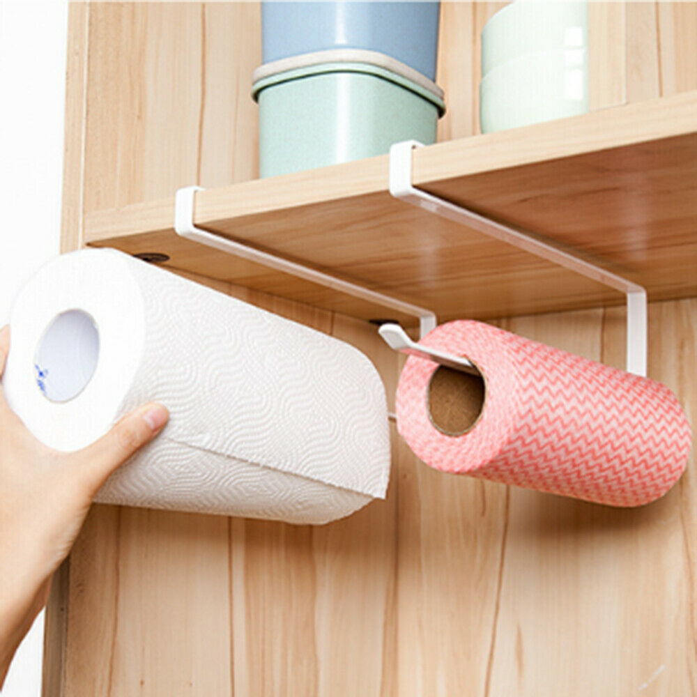 Multifunction Iron Towel Rack Storage Holder Hanging Roll Paper  Kitchen Tools