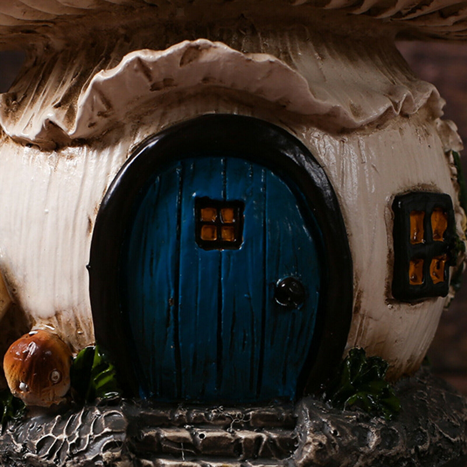 Fairy Mushroom Gnome Fairy House Gardeners Lawn Porch Patio Ornament Statue Gift