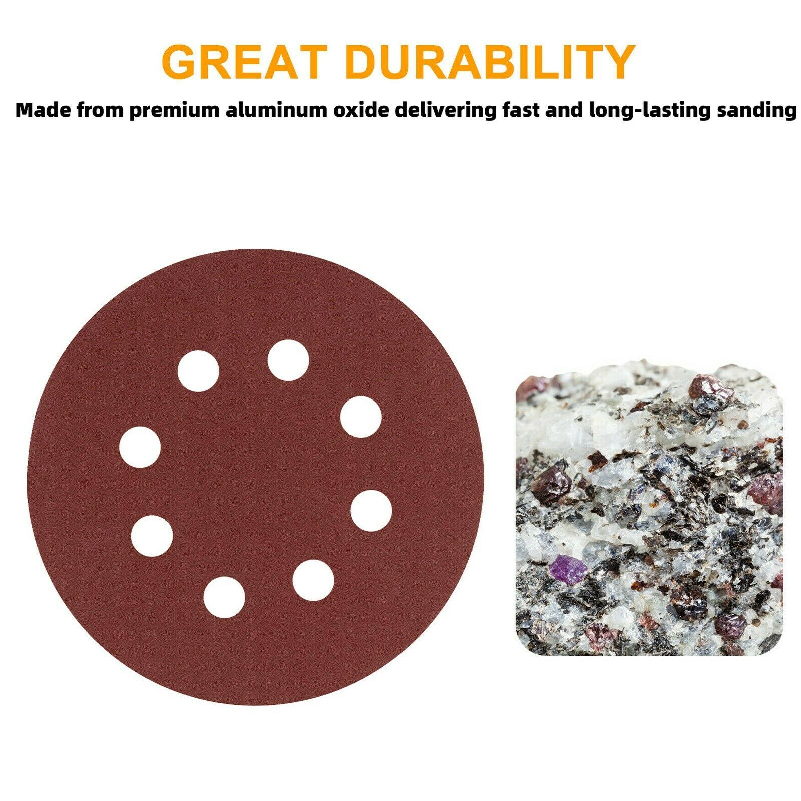 60-240 Grit 50 Mixed Grit Sanding Discs for Orbital Sander 125mm / 5inch BS5