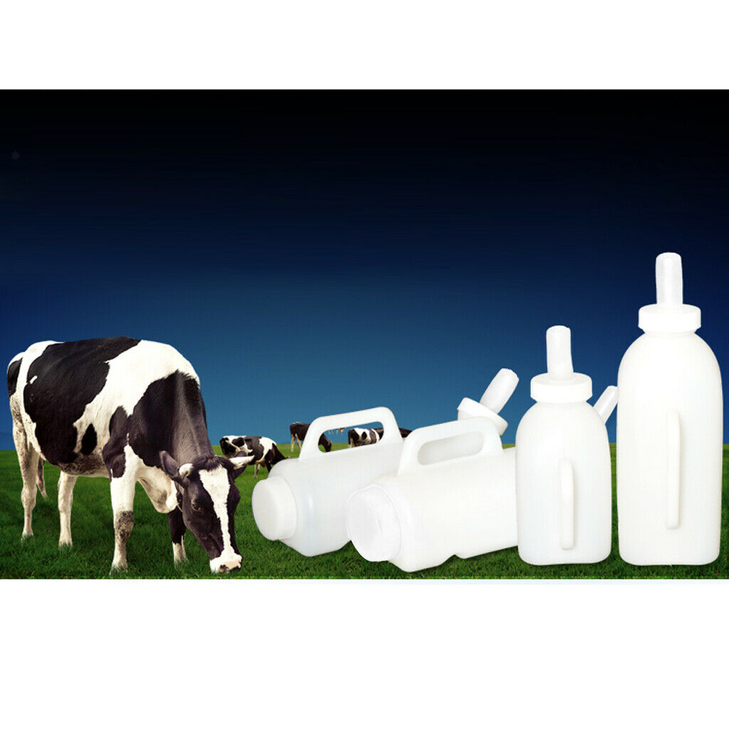 1L Calf Milk Bottle Hand Rearing Poddy Teat Weaning Feeder Milking Farm Tool