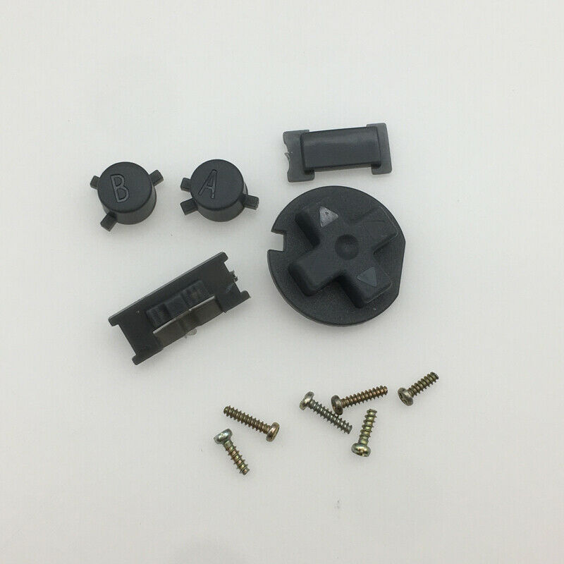Power ON OFF A B button D-Pad Buttons Keypads Screw Kits for Game Boy GB/GBC/GBA