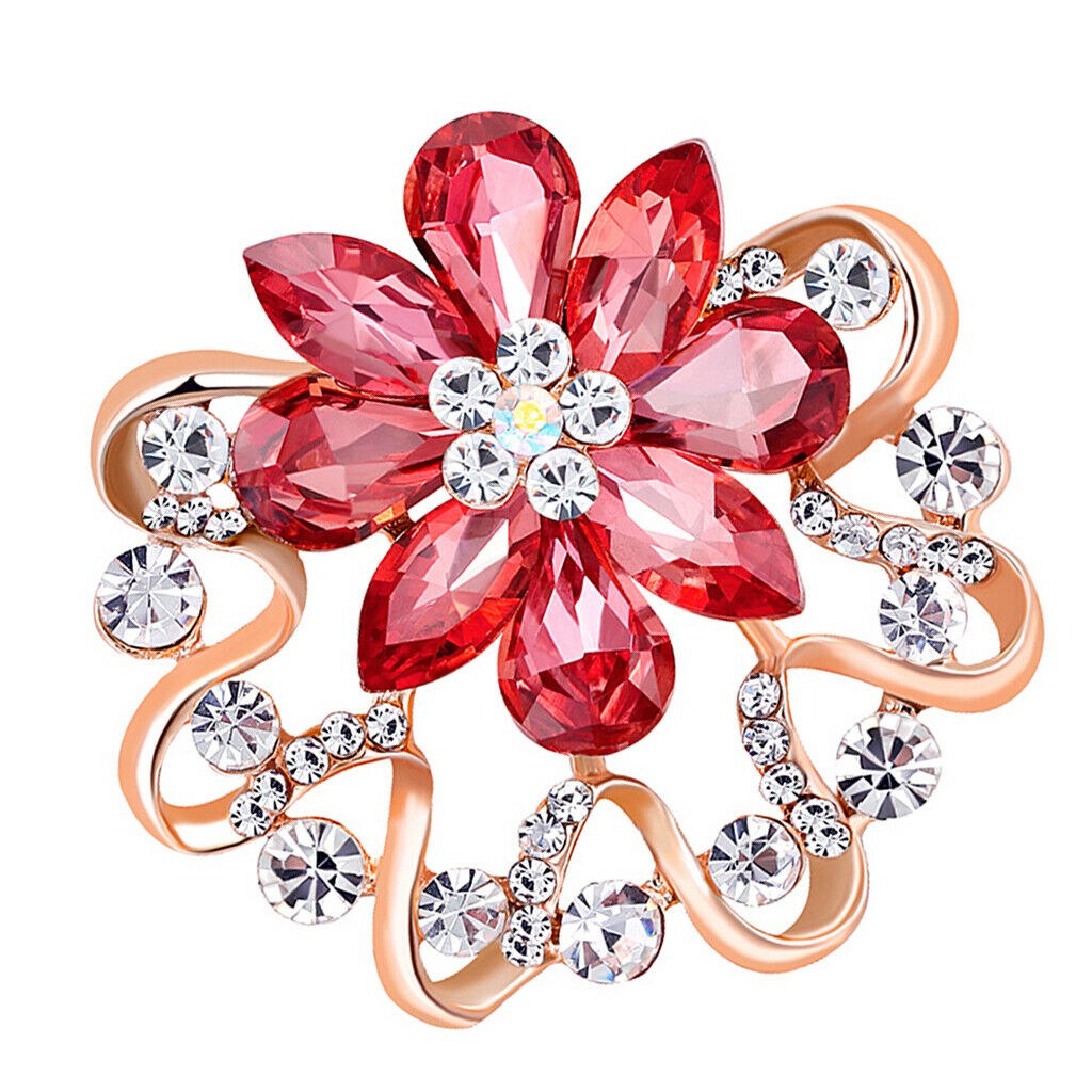 Women Scarf Buckle Ring Clip Holder Silk Scarves Jewelry Crystal Brooch Gift