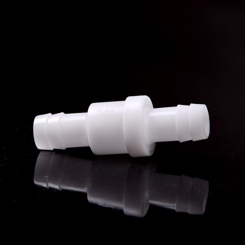 2x 12mm 1/4" White Plastic Non Return Check Valve One Way Fuel Petrol Die.l8