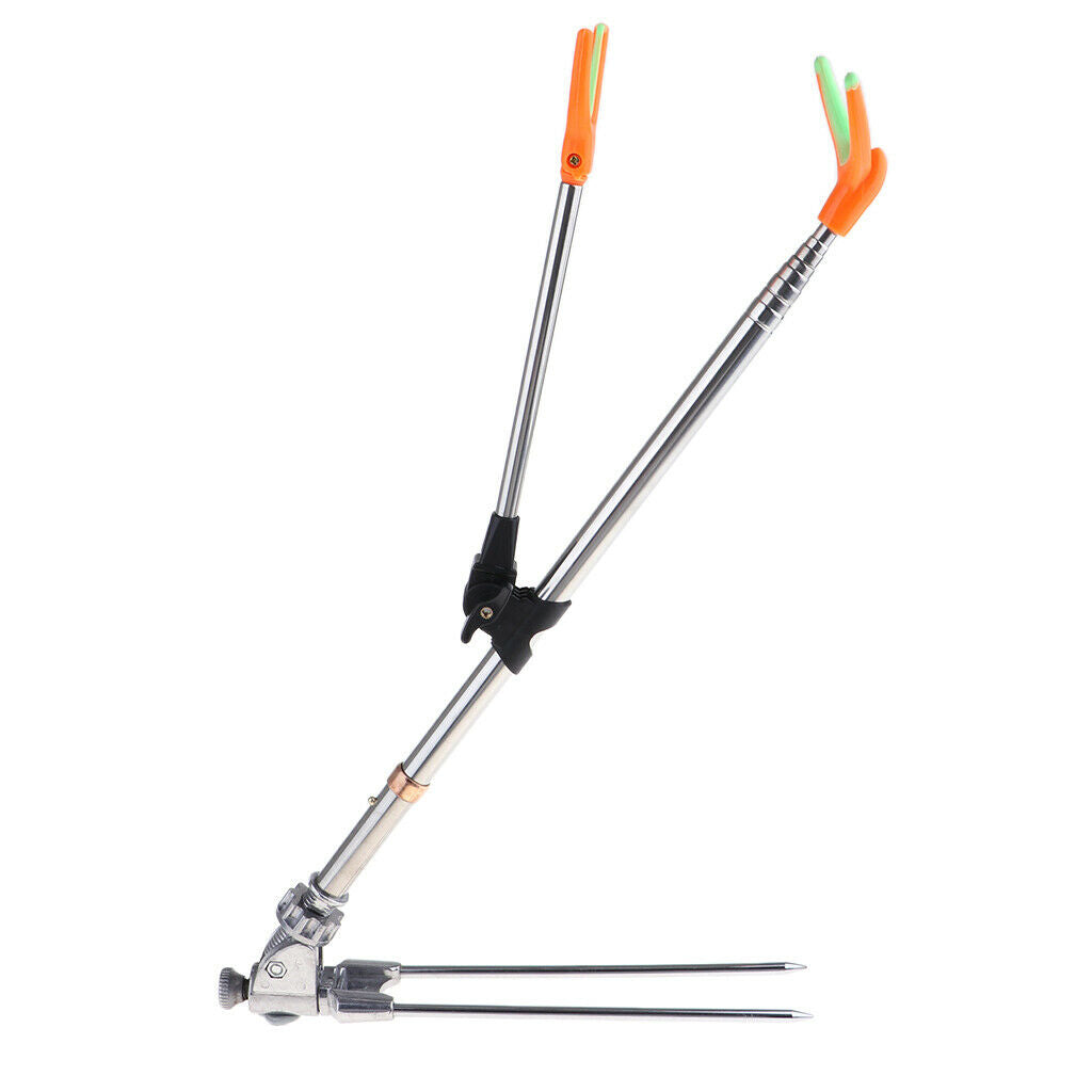 Fishing Rod Stand Pole Bracket Rod Holder Support Stand Telescopic 1.7m