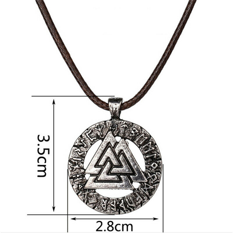 Cool Necklace Gals Viking Symbol Pendant Thor's Hammer Circle Necklace Jewel Pb