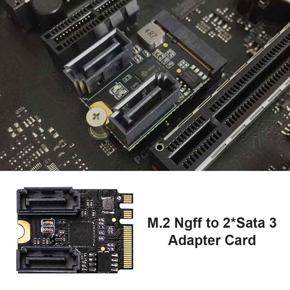 M.2 A Key + E Key to 2 Ports SATA III Revision 3.2 Adapter Card Driver Free