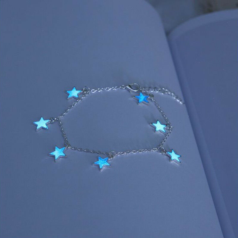 1xWomen Fairy Luminous Glow In The Dark Anklet Foot Chain Jewelry Ankle Bracelet