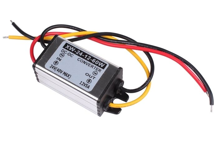 Car Power Supply Waterproof 24V(14-40V) To 12V 5A 60W DC/DC Converter Regulator