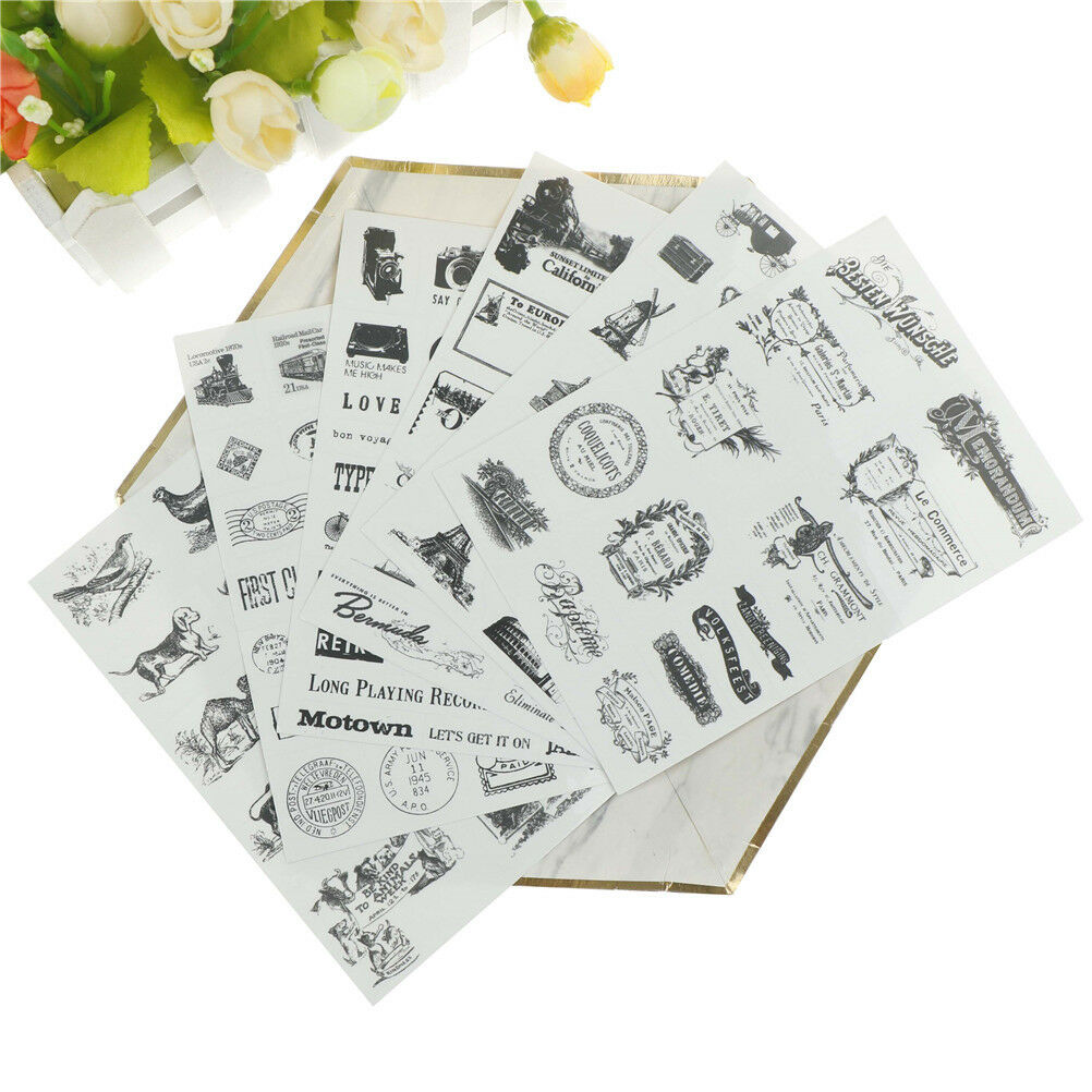 6Pcs/set Retro Tower Stickers For DIY Scrapbooking Planner Cardmaking-Jou.l8
