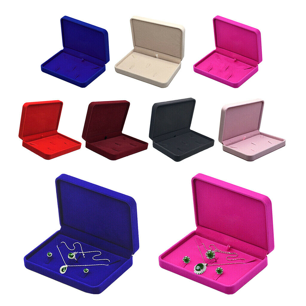 2Set Fashion Soft Velvet Jewelry Jewelry Set Box Necklace Storage Organizer