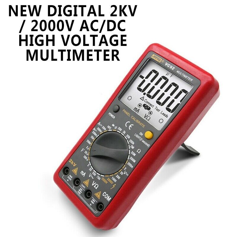 2021 Digital 2000V AC/DC High Voltage Multimeter Voltmeter Tester