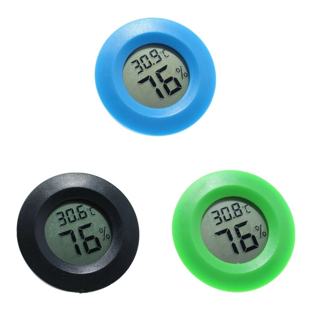 3Pieces Reptile Thermometer Humidity Hygrometer For Reptile Frog Tortoise