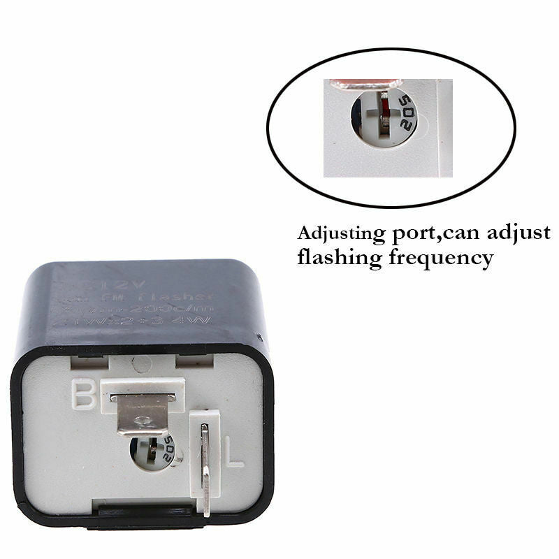2PC 2 Pin Motorcycle LED Flasher Relay Blinker Adjust Turn Signal Flash Issue