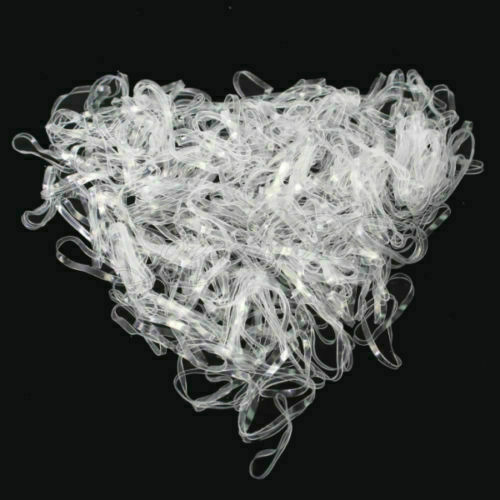 Lot 500x Mini Klar Haargummis Rastas Gummi Band Dreads Haarschmuck transparent